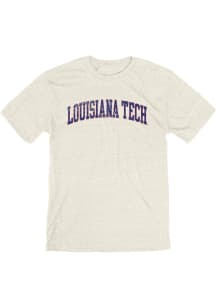 Louisiana Tech Bulldogs Oatmeal Triblend Arch Name Short Sleeve Fashion T Shirt