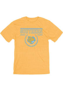 Southern University Jaguars Gold Triblend Flat Name Short Sleeve Fashion T Shirt