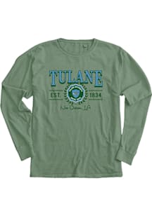 Blue 84 Tulane Green Wave Green Overdye Long Sleeve T Shirt