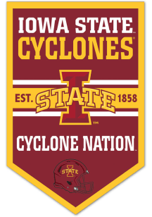 Iowa State Cyclones Wooden Chevron Banner Sign