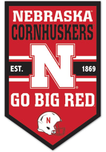 Red Nebraska Cornhuskers Wooden Chevron Banner Sign