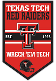 Texas Tech Red Raiders Wooden Chevron Banner Sign - Red