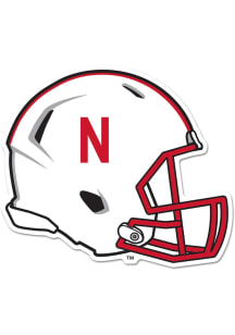 Red Nebraska Cornhuskers Wooden Helmet Sign