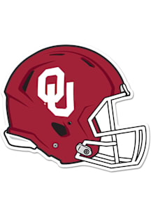 Oklahoma Sooners Wooden Helmet Sign - Crimson
