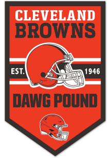 Cleveland Browns Wooden Chevron Banner Sign - Orange