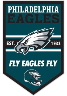 Philadelphia Eagles Wooden Chevron Banner Sign - Midnight Green