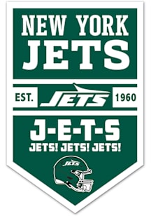 New York Jets Wooden Chevron Banner Sign - Green