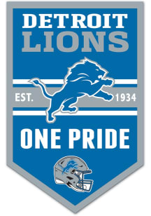Detroit Lions Wooden Chevron Banner Sign