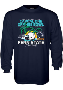 Mens Navy Blue Penn State Nittany Lions Football 2025 Orange Bowl Bound Tee