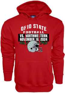 Mens Red Ohio State Buckeyes Rivalry Hood Hooded Sweatshirt