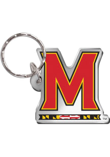 Red Maryland Terrapins Freeform Keychain