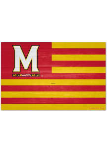 Red Maryland Terrapins 11x17 Americana Sign