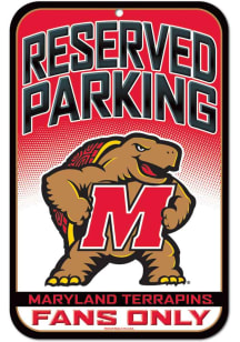 Red Maryland Terrapins 11x17 Reserved Parking Sign