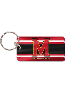 Red Maryland Terrapins Stripe Keychain