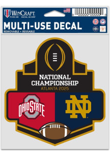 Ohio State Buckeyes Black  2025 CFP Championship Dueling 3.75x5 Decal