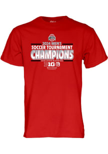 Ohio State Buckeyes 2024 Big Ten Soccer Champions Short Sleeve T Shirt - Red