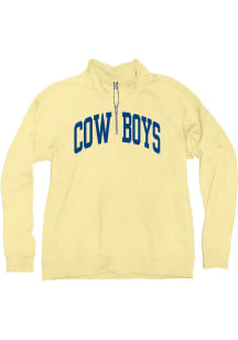 McNeese State Cowboys Womens Yellow Sanded Fleece Qtr Zip