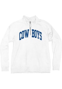 McNeese State Cowboys Womens White Sanded Fleece Qtr Zip