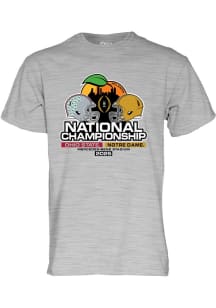 Notre Dame Fighting Irish Grey 2024 National Championship Game Bound Head to Head Short Sleeve T..