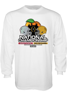 Notre Dame Fighting Irish White 2024 National Championship Game Bound Head to Head Long Sleeve T..