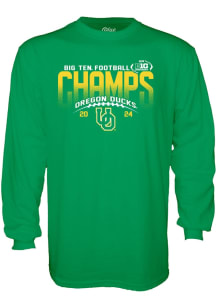 Mens Green Oregon Ducks Big Ten Football Champions 2024 Tee