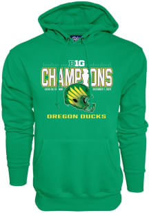 Mens Green Oregon Ducks Big Ten Football Champions 2024 Strong Hold Hooded Sweatshirt