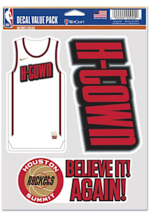 Houston Rockets 2030 City Edition Fan Pack Decal Auto Decal - Red