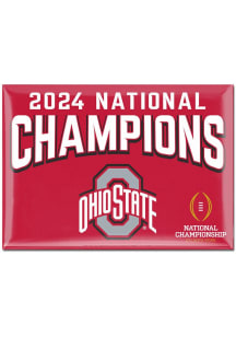 Red  Ohio State Buckeyes 2024 National Champs 2.5x3.5 Magnet