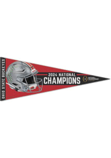 Red Ohio State Buckeyes 2024 National Champs 12x30 Pennant