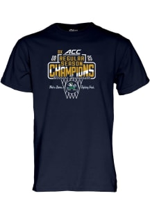 Notre Dame Fighting Irish Navy Blue 2024-2025 ACC Womens Basketball Champions Short Sleeve T Shirt
