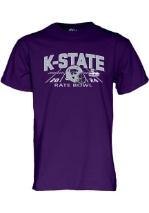 K-State Wildcats 2024 Rate Bowl Bound Short Sleeve T Shirt - Purple