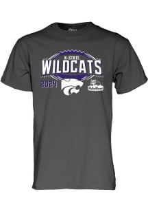 K-State Wildcats 2024 Rate Bowl Bound Short Sleeve T Shirt - Charcoal