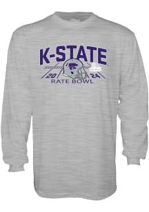 Mens Grey K-State Wildcats 2024 Rate Bowl Bound Tee