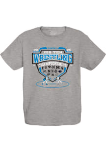 Youth Grey Big Ten 2025 Big Ten Wrestling Tournament Short Sleeve T-Shirt