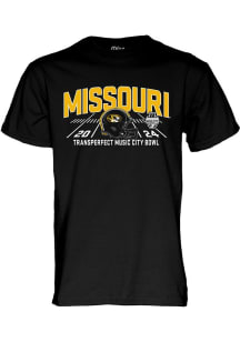 Missouri Tigers Black 2024 Music City Bowl Bound Short Sleeve T Shirt