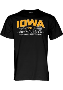 Iowa Hawkeyes 2024 Music City Bowl Bound Short Sleeve T Shirt - Black