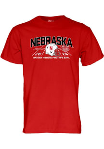 Nebraska Cornhuskers 2024 Pinstripe Bowl Bound Short Sleeve T Shirt - Red