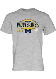 Michigan Wolverines 2024 Reliaquest Bowl Short Sleeve T Shirt - Grey