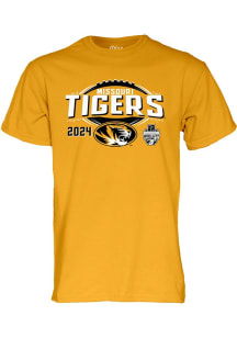 Missouri Tigers Gold 2024 Music City Bowl Short Sleeve T Shirt