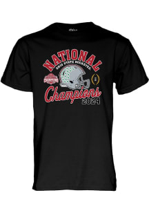 Ohio State Buckeyes 2024 Football Multi National Champions Short Sleeve T Shirt - Black