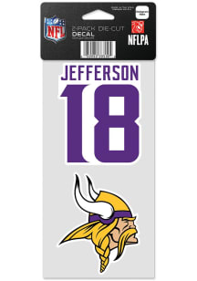 Justin Jefferson  Minnesota Vikings Perfect Cut Player Auto Decal - Purple