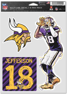 Justin Jefferson  Minnesota Vikings Multiuse Player Auto Decal - Purple