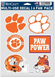 Clemson Tigers 6pk Fan Auto Decal - Orange