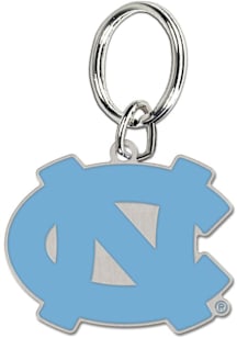 North Carolina Tar Heels Metal Logo Keychain - Light Blue