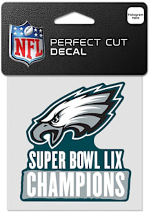 Philadelphia Eagles 2024 Super Bowl Champions 4x4 Auto Decal - Green