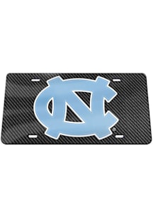 North Carolina Tar Heels Light Blue Carbon Fiber Car Accessory License Plate