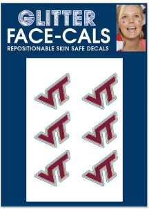 Virginia Tech Hokies 6pk Glitter Tattoo