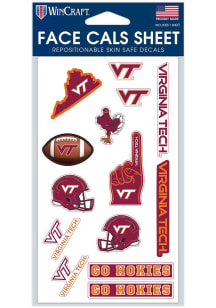 Virginia Tech Hokies 4x7 Face Cal Tattoo