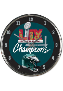 Philadelphia Eagles 2024 Super Bowl Champions Chrome Wall Clock
