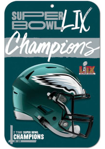 Philadelphia Eagles 2024 Super Bowl Champions 11x17 Sign - Midnight Green